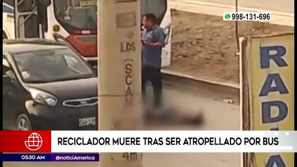 VES: Reciclador murió atropellado por bus de transporte público