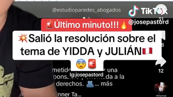TROME - Yiddá Eslava no recibió medidas de protección inmediata en contra de Julián Zucchi