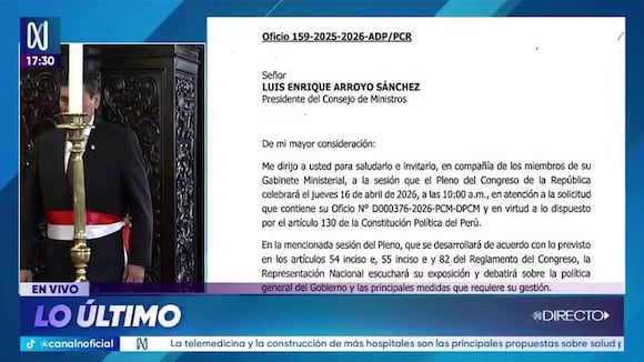TROME | Luis Arroyo se presentará ante el Congreso el 16 de abril (Canal N)