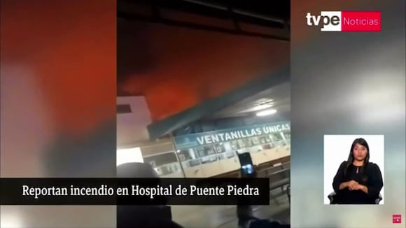 Reportan incendio en Hospital de Puente Piedra