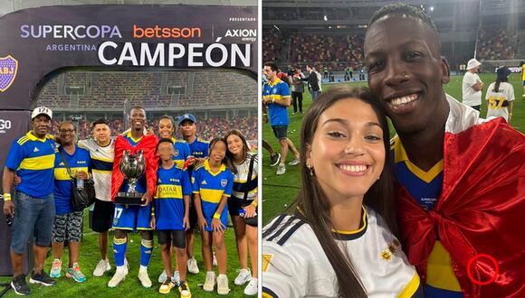 Luis Advíncula festejó un nuevo título de Boca Juniors junto a su novia Camila Castellán
