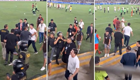 El cruce entre Jean Ferrari y un integrante de Atlético Grau tras el triunfo de Universitario