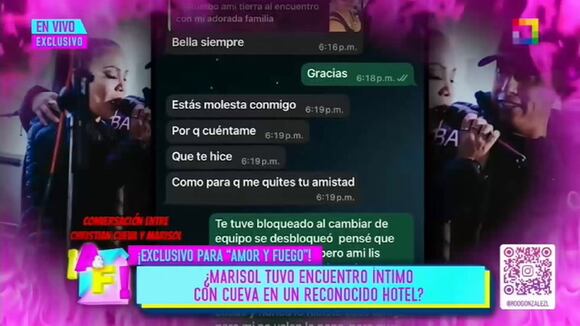 TROME - Marisol bloqueó a Christian Cueva y le puso el parche: “No me escriba, no quiero problemas con su esposa”