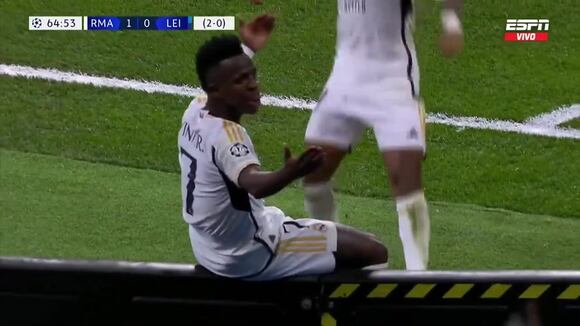 Gol de Vinícius para el 1-0 de Real Madrid vs. Leipzig. (Video: ESPN)