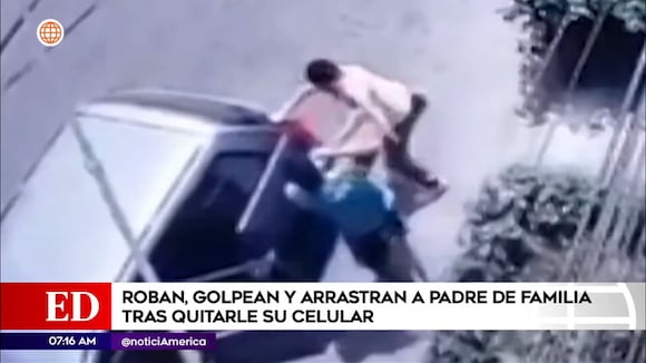 Roban, golpean y arrastran a padre de familia tras quitarle su celular