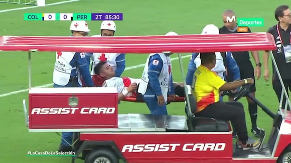 Carlos Zambrano fue retirado en camilla en el Perú vs Colombia. (Video: Movistar Deportes)