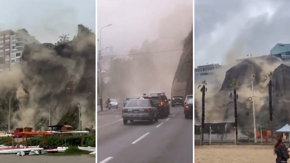 Sismo en Lima: se viralizan imágenes sobre derrumbe en toda la Costa Verde