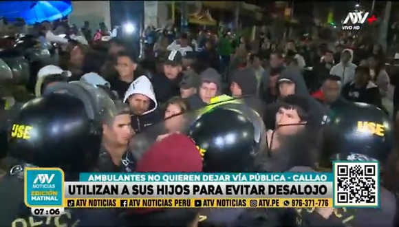 Desalojo en operativo en el Callao (VIDEO: ATV)