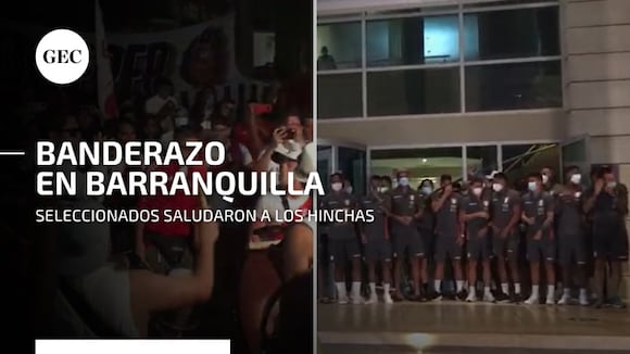 Perú vs. Colombia: hinchas peruanos realizan un 'banderazo' en Barranquilla