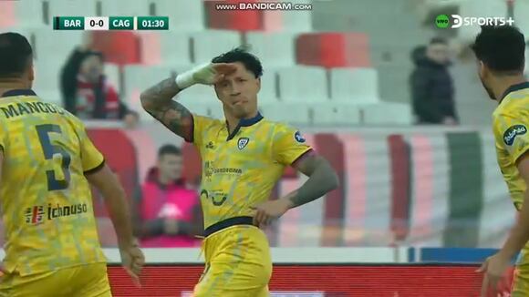 Gianluca Lapadula marcó el 1-0 del Cagliari ante Bari por la Serie B. (Video: DIRECTV)