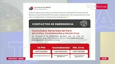 Contactos de emergencia para peruanos en Bolivia tras Golpe de Estado | VIDEO