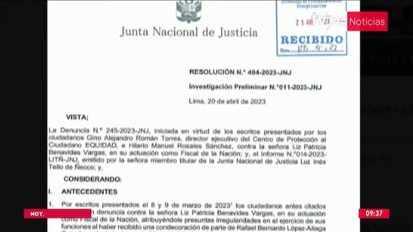 Patricia Benavides JNJ no ha emitido comunicado sobre investigación a fiscal de la Nación