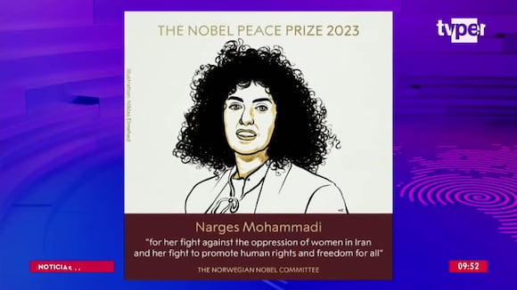 Activista que lucha contra la opresión de mujeres en Irán gana Nobel de paz