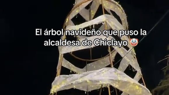TROME - Tiktoker critica árbol navideño de Chiclayo