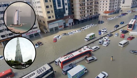 Emiratos Árabes Unidos quedó inundada ante tormenta