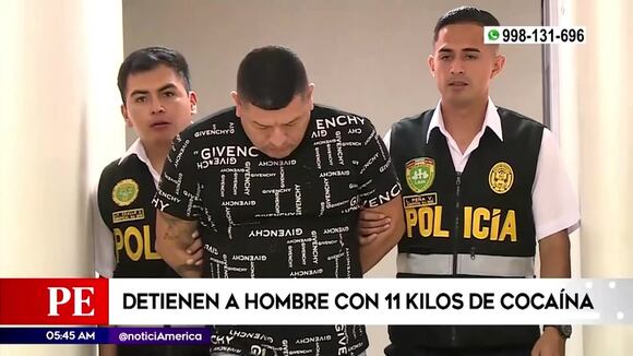 SJL: policía capturó a hombre con 11 kilos de cocaína