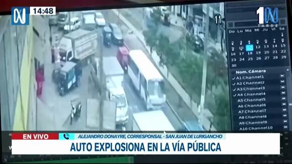 Auto explota en SJL