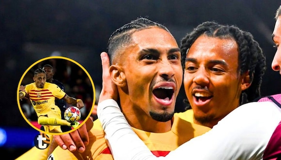 Raphinha anota doblete y 2-2 para Barcelona ante PSG (Video: ESPN)