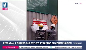 Surco: Rescatan a obrero que estuvo atrapado varias horas en un pozo de una obra