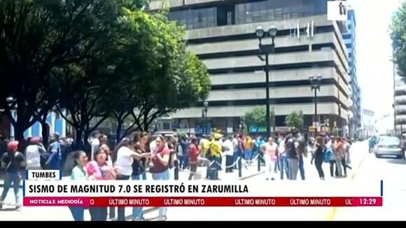 Tumbes: Fuerte sismo de magnitud 7.0 sacudió Zarumilla esta tarde