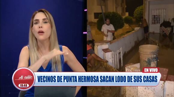 TROME | VECINOS DE PUNTA HERMOSA SACAN LODO DE SUS CASAS