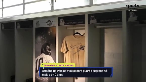 Santos espera revelar misterioso contndoo de casillero de Pelé (@globoesporte)