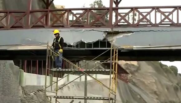 Barranco: cierre parcial de la Costa Verde por puente dañado tras choque de tráiler