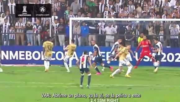 Revelan audio del VAR sobre supuesto penal para Alianza Lima previo al gol de atlético Mineiro