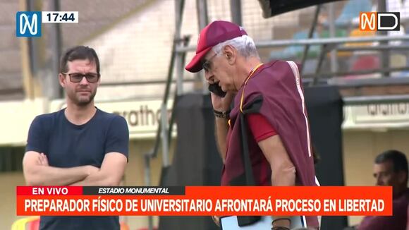 Jorge Fossati recibió noticia de liberción de su asistente durante práctica de la 'U' (Video: CanalN)