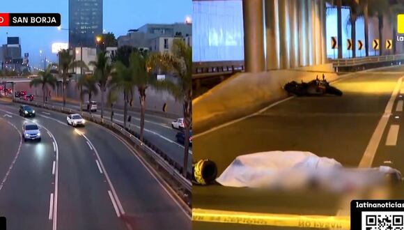 San Borja: Motociclista muere en vía expresa Javier Prado