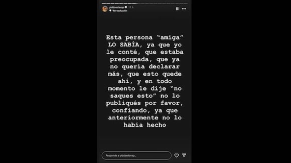 Yidda Eslava explica problemas en sus redes