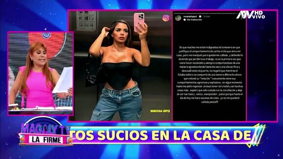 TROME - Vanessa López admite episodio de agresión de Tomate: “Me sacó una uña y descuadró mi puerta”