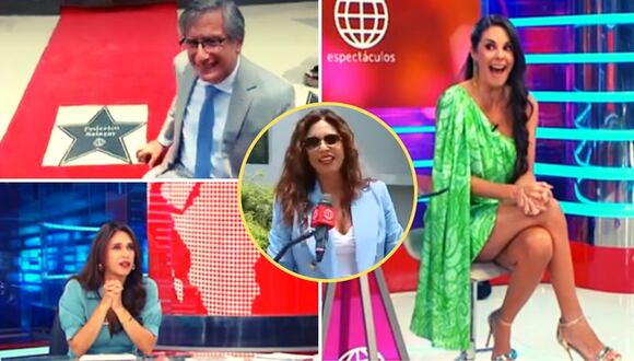 Rebeca Escribens saluda a Federico Salazar por su estrella en el camino de la fama