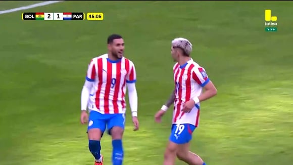 Gol de Julio Enciso para el 2-2 de Paraguay ante Bolivia. (Video: Latina)
