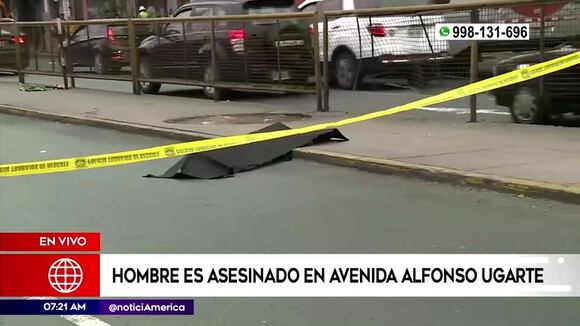 Hombre es asesinado en avenida Alfonso Ugarte