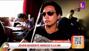 Sebastián León: el joven invidente que logró ingresar a a la UNI