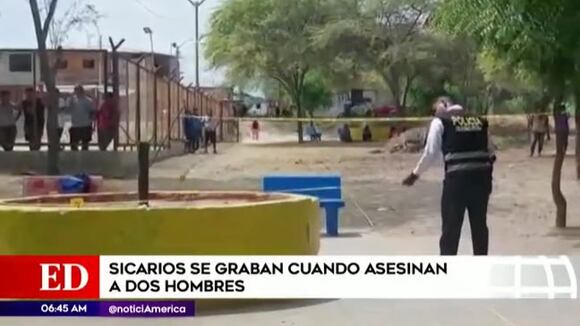 Piura: Sicarios utilizaron armas con silenciadores para cometer doble crimen en un parque