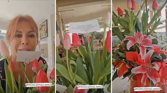 Magaly recibe regalos por el día de la madre