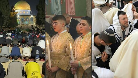 Semana Santa 2023: Jerusalén acoge celebraciones judías, cristianas y musulmanas entre repunte de violencia