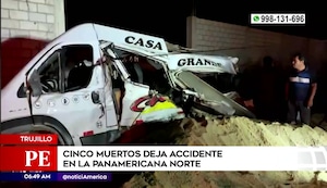 Trujillo: cinco muertos y diez heridos tras aparatoso accidente en la Panamericana Norte