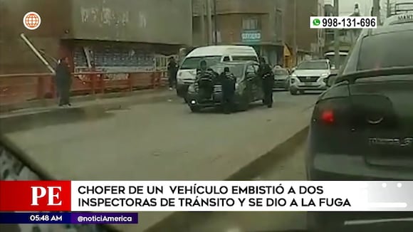 Inspectoras embestidas por conductor