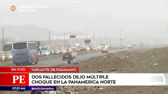Accidente público genera congestionamiento en la Panamericana Norte