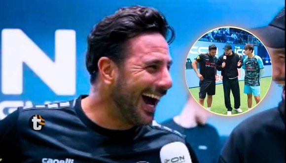 Claudio Pizarro es entrevistado junto a su hijo Gianluca (@The Icon League)