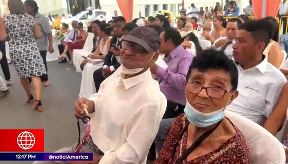 San Valentín: Abuelitos se casan tras 56 años de relación en matrimonio comunitario en Piura