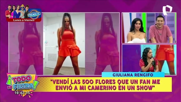 TROME - Giuliana Rengifo avergonzada de fan enamorado: “Me mandó 500 rosas y las vendí por 500 soles”