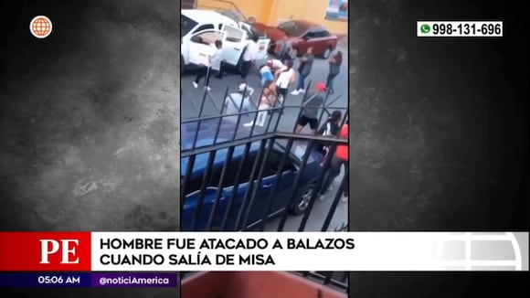 San Juan de Miraflores: Hombre fue atacado a balazos tras salir de misa con su familia