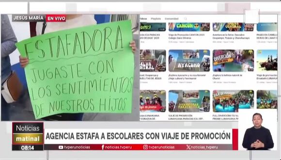 Agencia estafa con 30 mil soles a escolares y los deja sin viaje de promoción