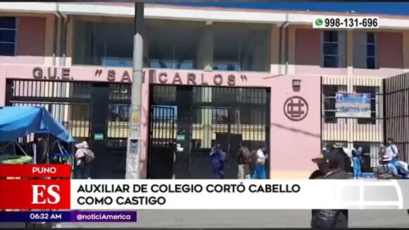 Puno: Con tijera en mano, auxiliar de colegio cortó cabello a alumno como castigo