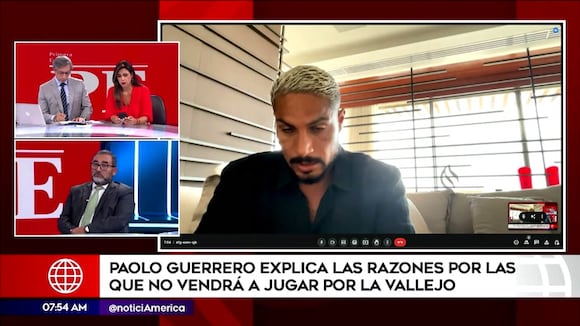 César Vallejo envía pasajes y carta a Paolo Guerrero para que viaje a Trujillo (Video América)