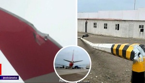 Avión de Iberia choca contra poste en aeropuerto de Pisco: Momento de pánico captado en video